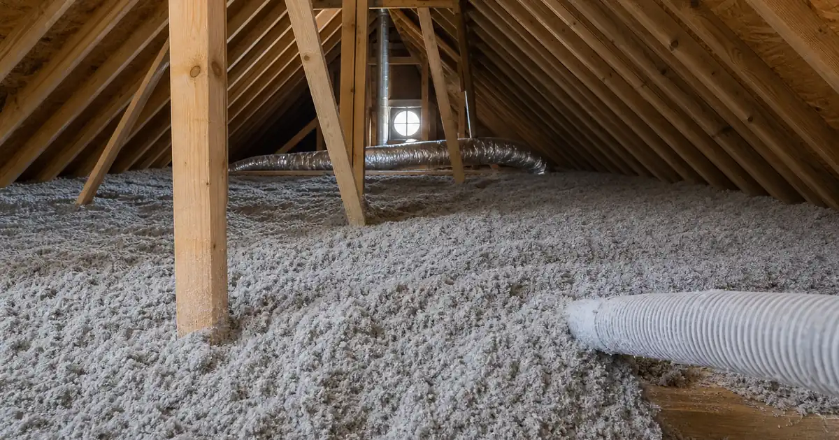 Air sealing and insulation work in a Denver Colorado attic
