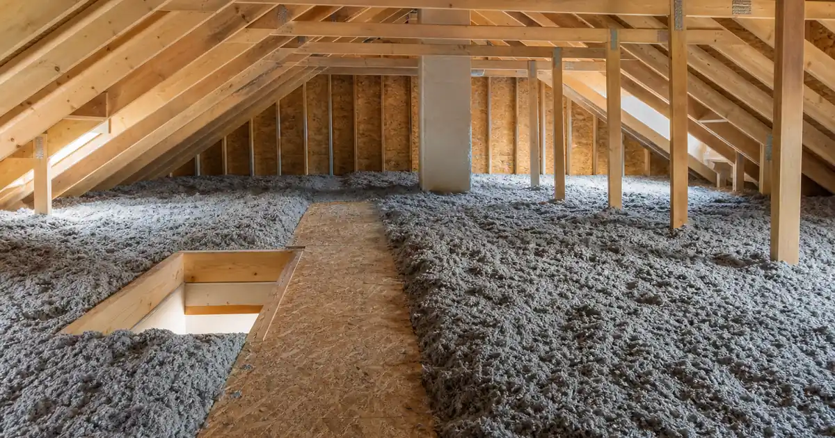 Stacked Xcel Energy insulation rebates attic in a Denver Colorado home